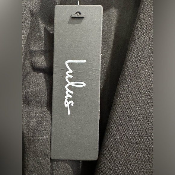 Lulus Celebratory Sweetie Crop Blazer Ostrich Feather Black Large Cocktail Chic - Picture 9 of 13